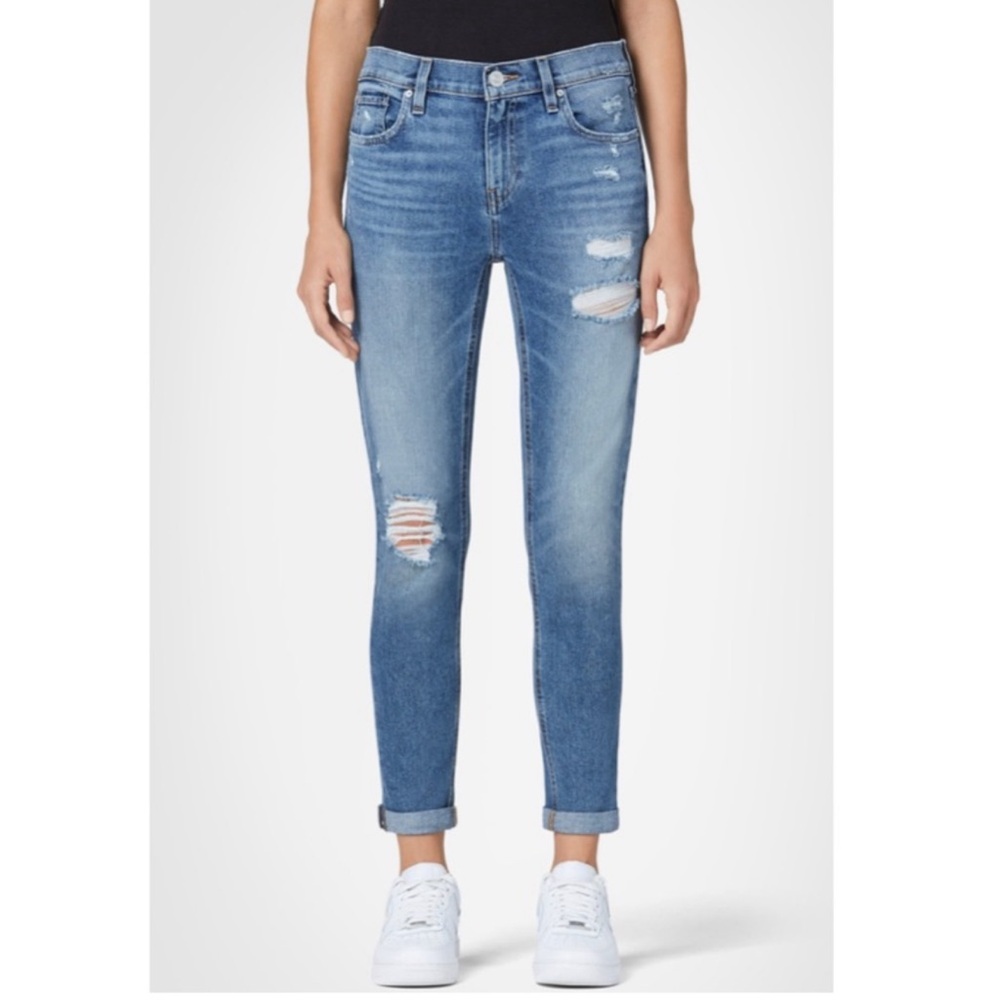 Hudson Lana Boyfriend Jeans Distressed All my Life Wash size 29 Trendy Casual